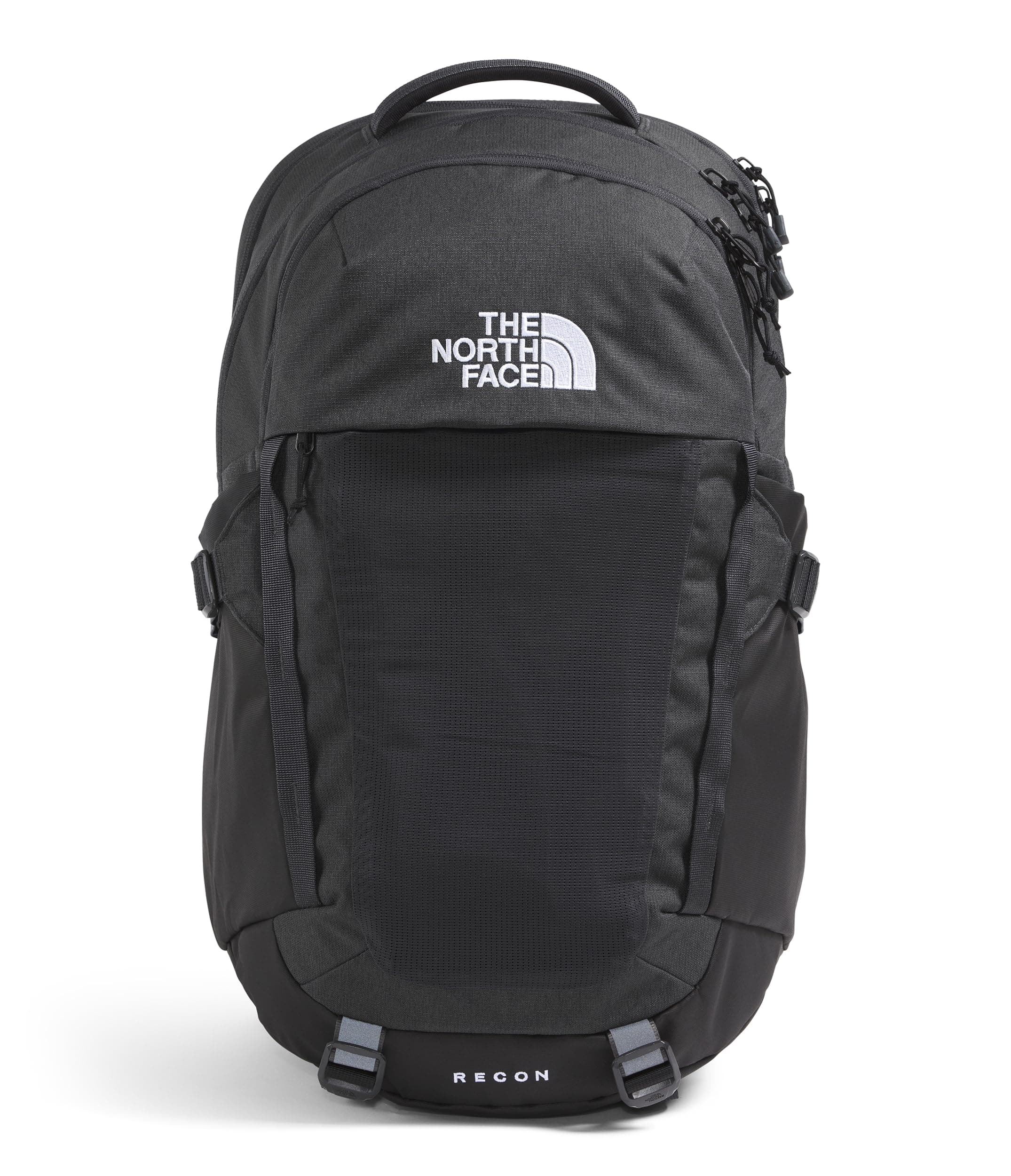 The North Face Recon Everyday Laptop Backpack - Daypack, Water Repellent, Laptop Sleeve, 2 Water Bottle Pockets, Asphalt Grey Light Heather/TNF Black-NPF, One Size