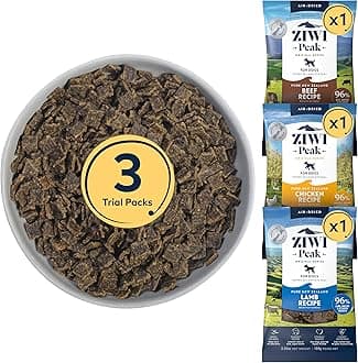 Bundle of ZIWI Peak Air-Dried Dog Food, Trial Size: Beef + Chicken + Lamb - All Natural, High Protein, Grain Free, Limited Ingredient w/Superfoods (3.5oz)
