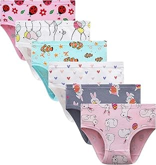 Family Feeling Little Girl Underwear Toddler Panties Big Kids Undies Soft 100% Cotton