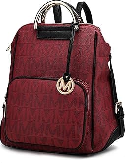 MKF Backpack Purse for Women & Teen Girls – PU Leather Top-Handle Ladies Fashion Travel Pocketbook Bag – Daypack