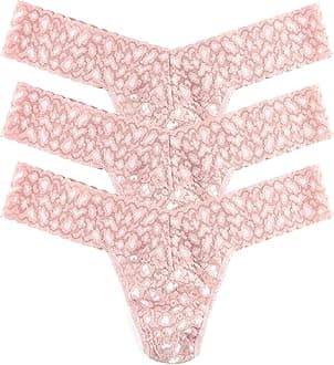 hanky panky - Daily Lace Low Rise Thongs for Women | 3 pack | Comfortable Seamless Underwear Lingerie | One Size (2-12)