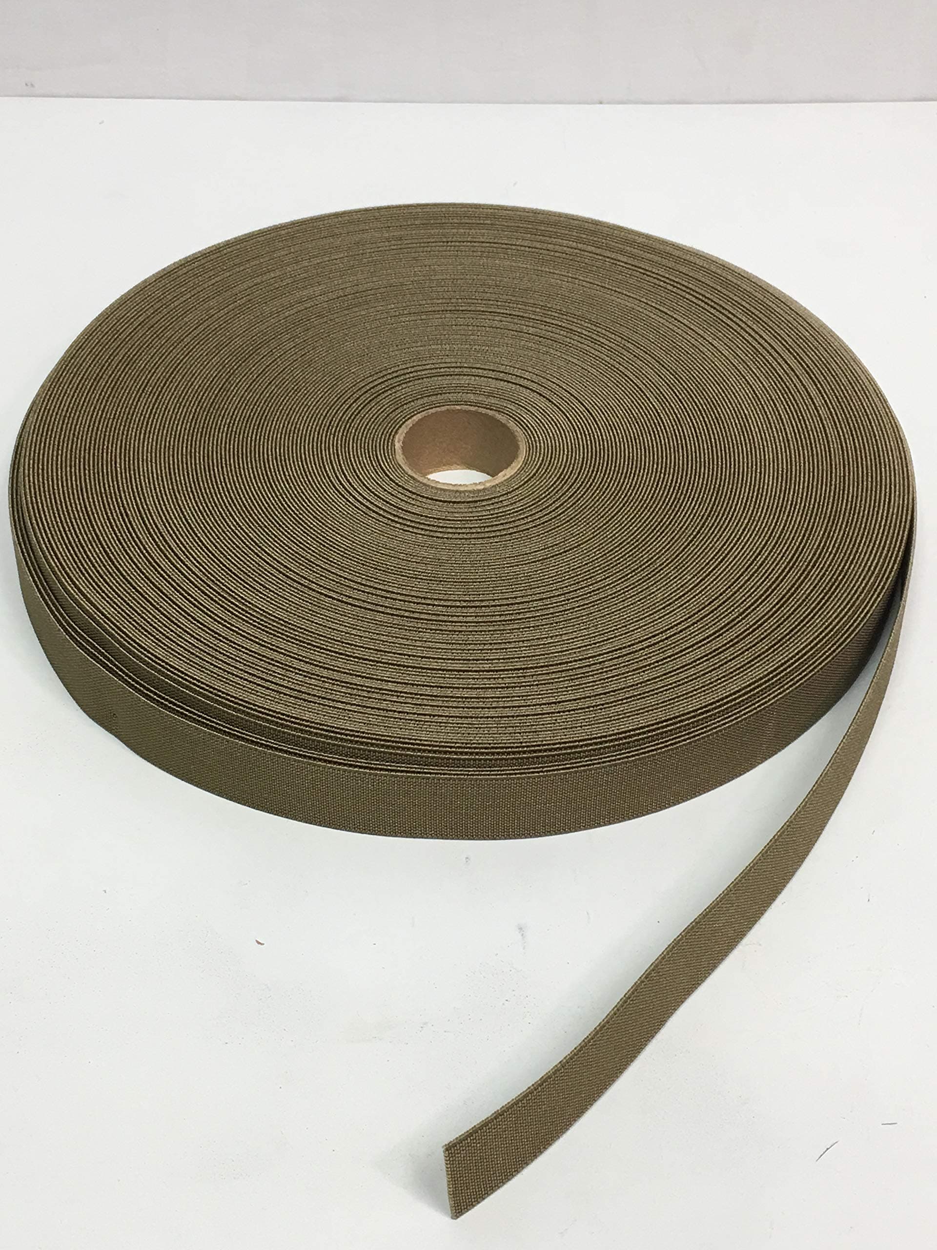 1 Yard - MIL SPEC 1" Elastic Webbing/MOLLE Webbing - Coyote Brown