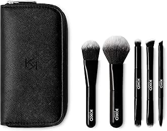 KIKO Milano Travel Brush Set | Travel Pouch With 5 Professional Brushes