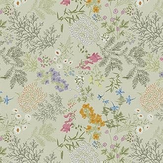 Timeet Peel and Stick Wallpaper Green Floral 41CM×3M Waterproof Self Adhesive Vinyl Flower Leaves Contact Paper Smooth Surface Sticky Back Plastic Removable Vinyl Wrap for Living Room Furniture