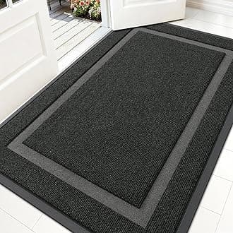 OLANLY Indoor/Outdoor Doormat Waterproof All Seasons Doormat Durable Natural Rubber Fade Resistant Low Profile Easy Clean for Patio Porch