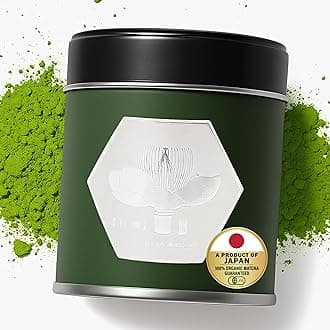 KANEMATSU Ceremonial Grade Matcha Powder 1.76oz Tin, Japanese JAS Certified Organic, Antioxidant Rich with Caffeine & L-Theanine for Focus & Relaxation, Kosher Non-GMO Green Tea (1.76oz)