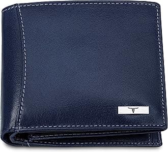 URBAN FOREST Oliver Leather Wallet for Men, Aniline Blue, Contemporary