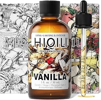 HIQILI Vanilla Fragrance Oil for Body Spray, Diffuser Use, Essential Oil for Candle, Soap, and Women Perfume Making - 1 Fl Oz
