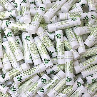 Naturistick Natural Beeswax Lip Balm | 150-Pack Bulk | Green Tea | Standard 0.15 oz Tubes