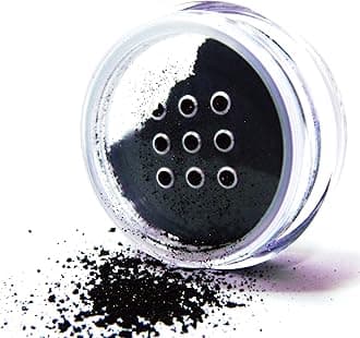 Beautiful Onyx Black Glitter Smokey Eye Single Loose Eyeshadow; Vegan, Talc & Paraben Free