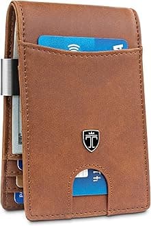 Money Clip Wallet"RIO" - Mens Wallets slim Front Pocket RFID Blocking Card Holder Minimalist Mini Bifold Gift Box