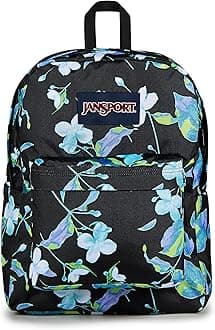 JanSport SuperBreak Plus Backpack with Padded 15-inch Laptop Sleeve and Integrated Bottle Pocket - Spacious and Durable Daypack for Work and Travel - Punk Petals