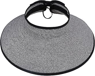 Sun Hats for Women Fashionable Womens Wide Brim Hat Roll-up Straw Sun Visor Hat