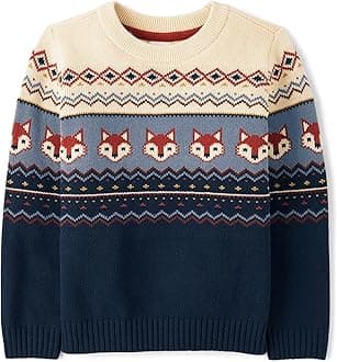 Gymboree Boys' and Toddler Long Sleeve Crew Neck Pullover Sweater