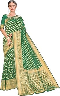 Women's Kanchipuram Art Silk Saree With Blouse Piece