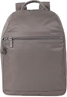 VOGUE SMALL Backpack – Rear Zip Main Access, Padded Tablet Pocket, RFID-Blocking Security, Adjustable Straps & Water-Repellent Nylon - 5.86 L (Sepia)