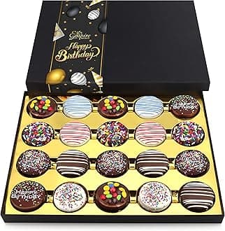 Chocolate Cookies Birthday Gift Basket for Men and Women - Gourmet Chocolate Happy Birthday treats for Food Gifts, Chocolate Gift Box by Empire Delights, 20 Count