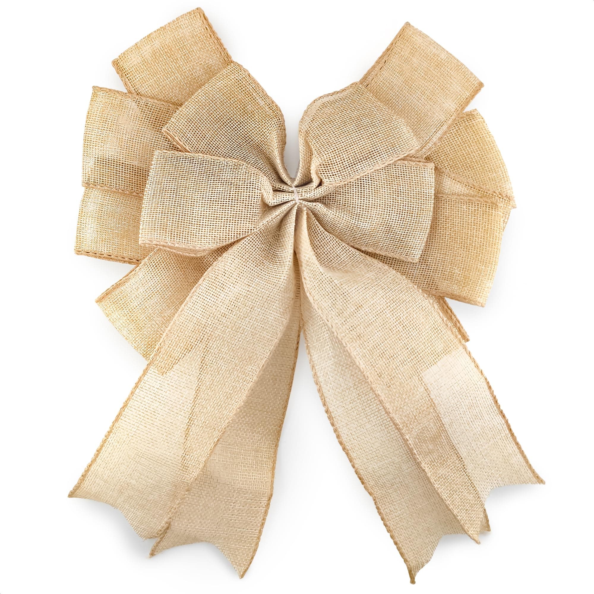 Large Burlap Bow (12.5"x10.2") – Easter Wreath Bow for Presents, Wreath Decorations, Gift Wrapping & Door Decorations – Farmhouse Decor & Vintage Styles, Versatile for Any Celebration