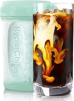 HC2M# Patented Iced Coffee/Beverage Cooler, NEW, IMPROVED,STRONGER AND MORE DURABLE! Ready in One Minute, Reusable for Iced Tea, Wine, Spirits, Alcohol, Juice, 12.5 Oz, Spearmint