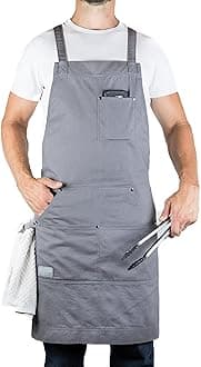 Hudson Durable Goods - Professional Grade Chef Apron for Kitchen, BBQ & Grill