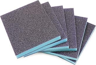 Jamiikury6Pcs 60 Grit Sanding Sponge, Coarse Sanding Blocks Washable and Reusable, Wet Dry Sandpaper Sponge for Wood Metal Furniture Paint and Drywall
