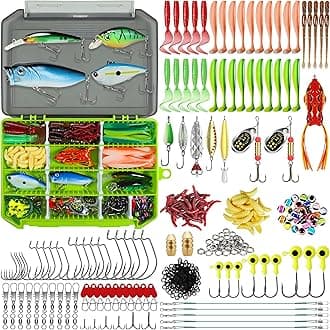 TRUSCEND Widely Used Fishing Lures & Tackle Kit Worth Every Penny, Selected Fishing Kit for Freshwater Saltwater, Economic/Giftable/Premium Fishing Gear Set Available, Starter Accessories for Family