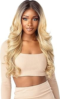 What Lace 13X6 Wigs - Rashana Lacefrontal Hand Tied Glueless Synthetic with Natural Density Preplucked Hairline (1B OFFBLACK)