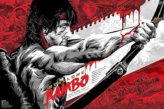 Tallenge - Rambo (First Blood Part II) - Sylvester Stallone - Hollywood Action Movie Poster - Small Poster(Paper,12x17 inches, Multicolour)