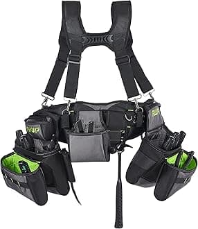 AWPTrapJaw Pro Framing Tool Rig | General Construction Polyester Tool Rig with Suspenders & 5 TrapJaw Pouches