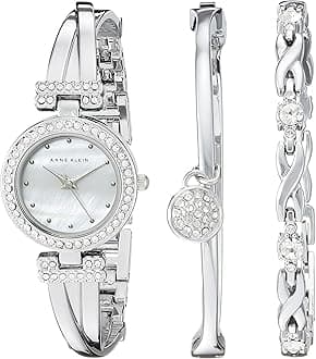 Anne Klein アン・クライン レディース 腕時計 バングル 時計 アクセサリー Women's AK/2238RGST Swarovski Crystal (Silver) [並行輸入品]