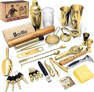 barillio Complete bar tools set Gold