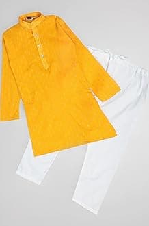 Pro-Ethic Style Developer Boy's Cotton Printed Kurta Pajama For Kid'S s Traditional Dress Kurta Pajama Set