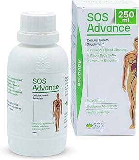 SOS Advance Blood Cleanser: Fully Natural Detox Supplement with Essential Oils – Immune Enhancer, Antibacterial, Antiviral, Antifungal Formula for Whole-Body Detox, Non-Toxic, Carcinogen-Free