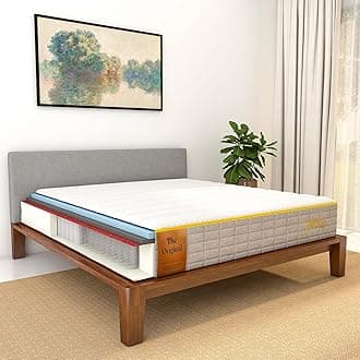 SleepyCat Original Spring Hybrid 3-Layered Medium Firm 8-inchPocket Spring & Memory Foam Mattress with Quilted Bamboo Cover for Plush Surface Feel (Double Size,72x48x8 Inches)