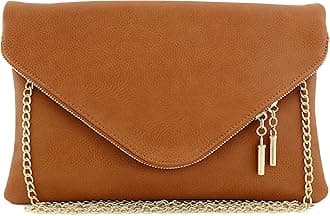 FashionPuzzleOversized Envelope Clutch Evening Bag with Chain Strap