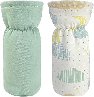 abracadabra Cotton Relaxed Fit Bottle Modern Cover (Set Of 2) - Lost In Clouds,Black