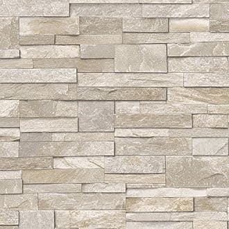 Grandeco 3D Slate Stone Brick Effect Wallpaper Washable Vinyl Sand & Stone