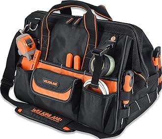 16" Tool Bags - 34-Pocket Heavy Duty Open Top Organizer for HVAC & Electricians