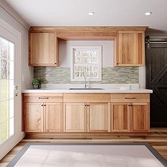 RTA(Ready-to-Assemble) Cabinets|Kitchen Starter Sets|Office Kitchenette|Small Home Kitchenette|Apartment Kitchenette(Rustic Hickory,8 Foot)