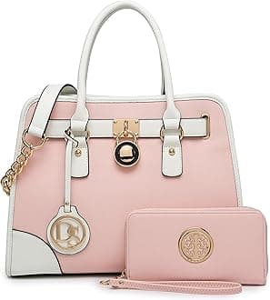 Dasein Women Handbags Top Handle Satchel Purse Shoulder Bag Hobo Bag Work Bag Set 2pcs