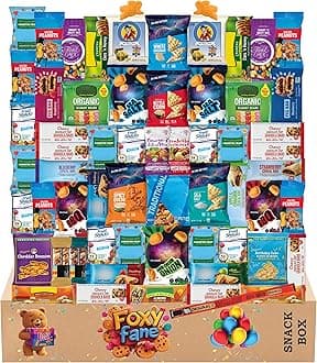 60-Count Holiday Gift Box - Assortment of 60 Healthy Snacks & Treats - Perfect Variety Pack for Back to School, Easter, Christmas & New Year’s - Great for Family, Friends, or Office Gifting