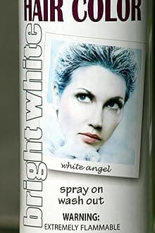 Spray On Wash Out White Hair Color Temporary Hairspray Great For Costume or Halloween Party