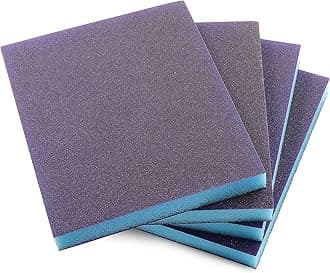 6Pcs 220 Grit Sanding Sponge, Jamiikury Sanding Blocks Washable and Reusable, Wet Dry Sandpaper Sponge for Wood Metal Furniture Paint and Drywall