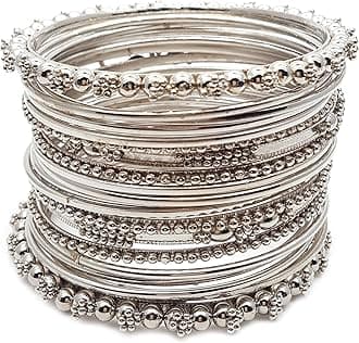 Antique Look Jewellery Silver Plated Traditional Bracelet Bangles for Women