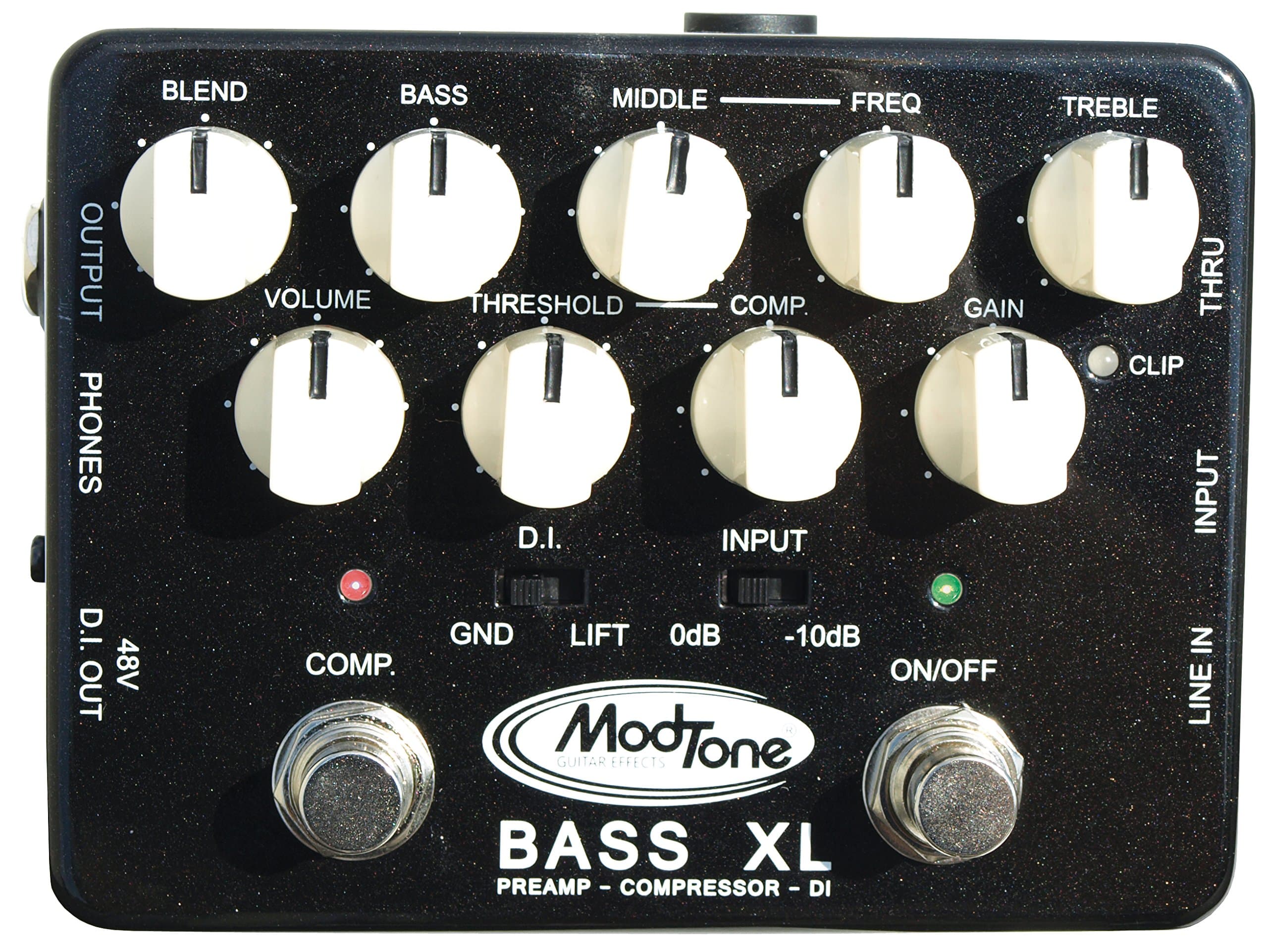 ModTone Guitar Effects ModTone Bass Xpander Pre-amp Direct Box with Built in Compressor (MT-BX)