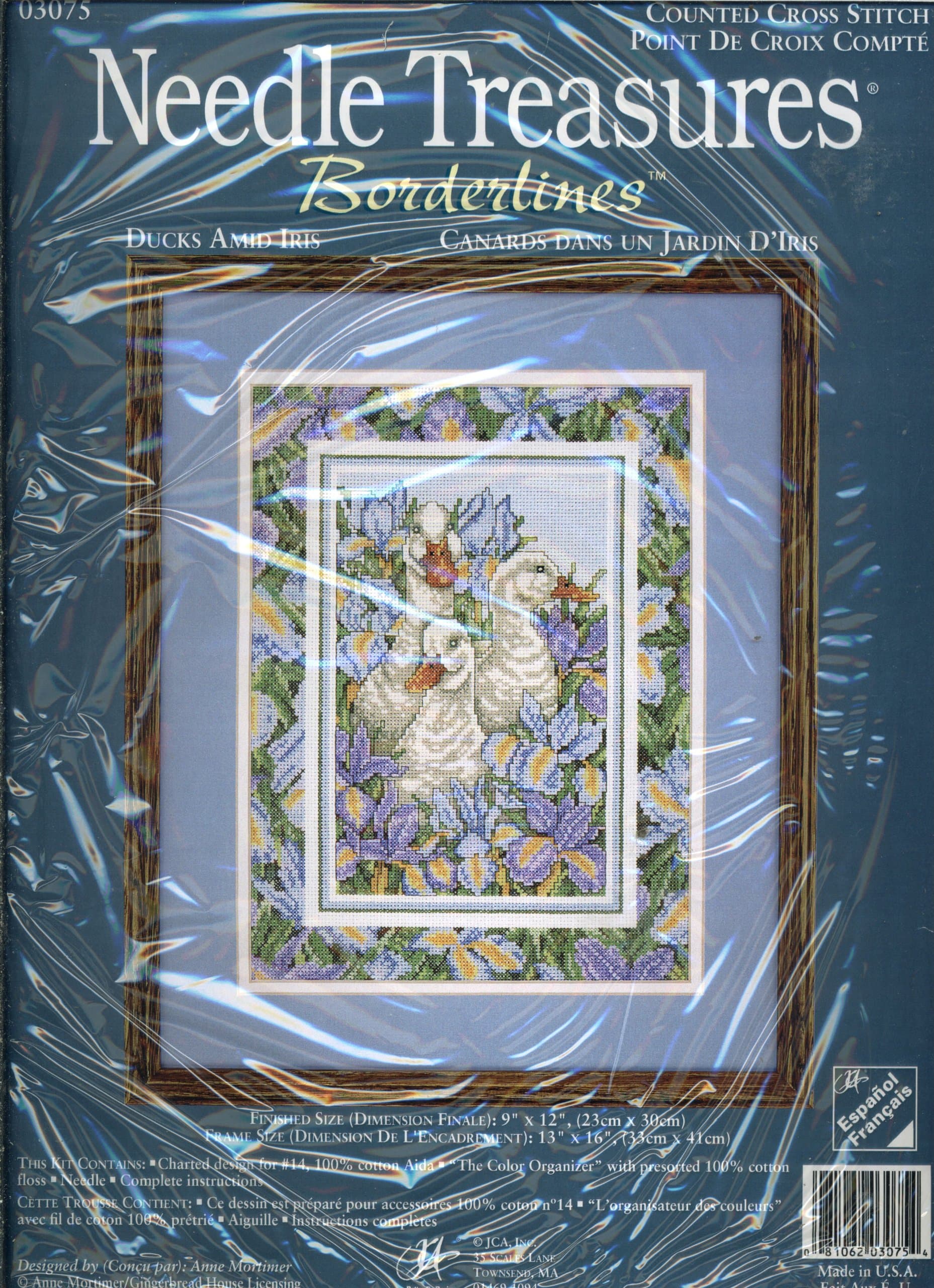 Needle Treasures Borderlines Counted Cross Stitch Kit - Ducks Amid Iris Designed by Anne Mortimer 03075