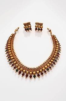 Traditional Temple Jewellery Lakshmi pendant set ruby Pearl Mango Design Mohan mala haram. Latest Wedding Jewellery Necklace for Women and Girls