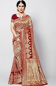 Women's Jacquard Silk Saree with Blouse Piece