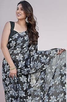 MIRCHI FASHION Women's Stylish Ethnic Chiffon Leheriya Printed Saree with Blouse Piece
