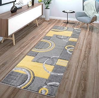 Area Rug Modern Soft Hand Carved Contemporary Floor Carpet with Premium Fluffy Texture for Indoor Living Dining Room and Bedroom Area (2x7, Yellow)